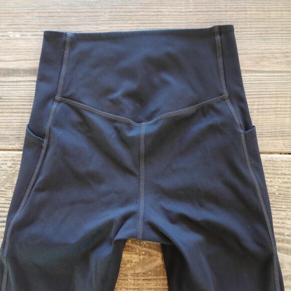 Girlfriend Collective Leggings Womens XS Black High Rise Pocket Full Length Yoga - Picture 4 of 8